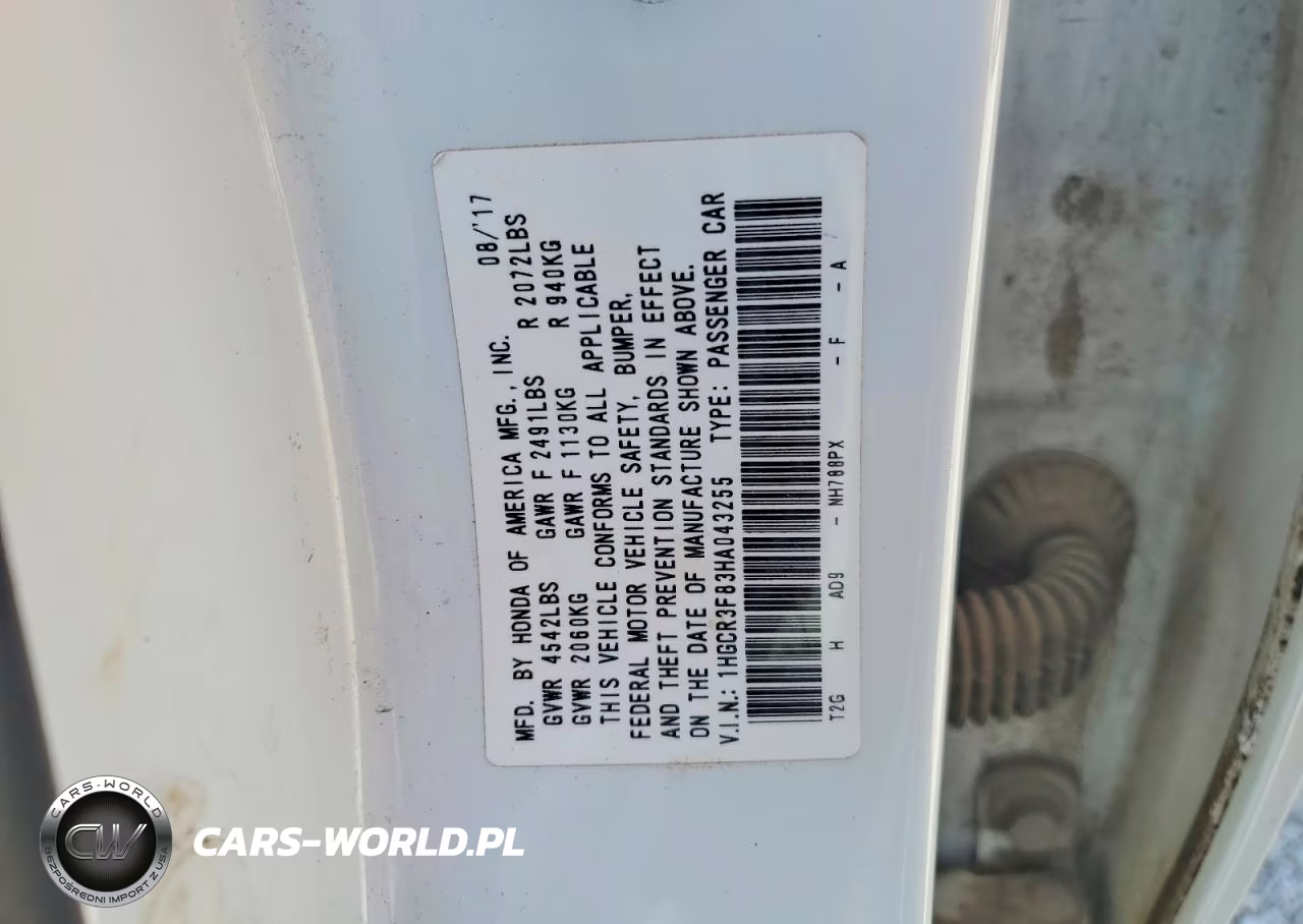 2017 Honda Accord Exl VIN:1HGCR3F83HA043255 - 12