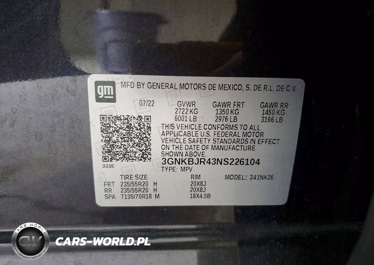 2022 Chevrolet Blazer 3Lt VIN:3GNKBJR43NS226104 - 14