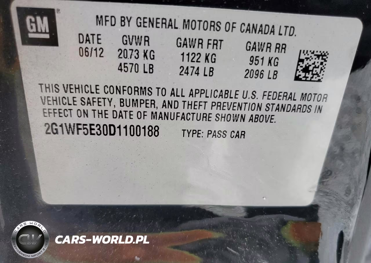 2013 Chevrolet Impala Ls VIN:2G1WF5E30D1100188 - 13