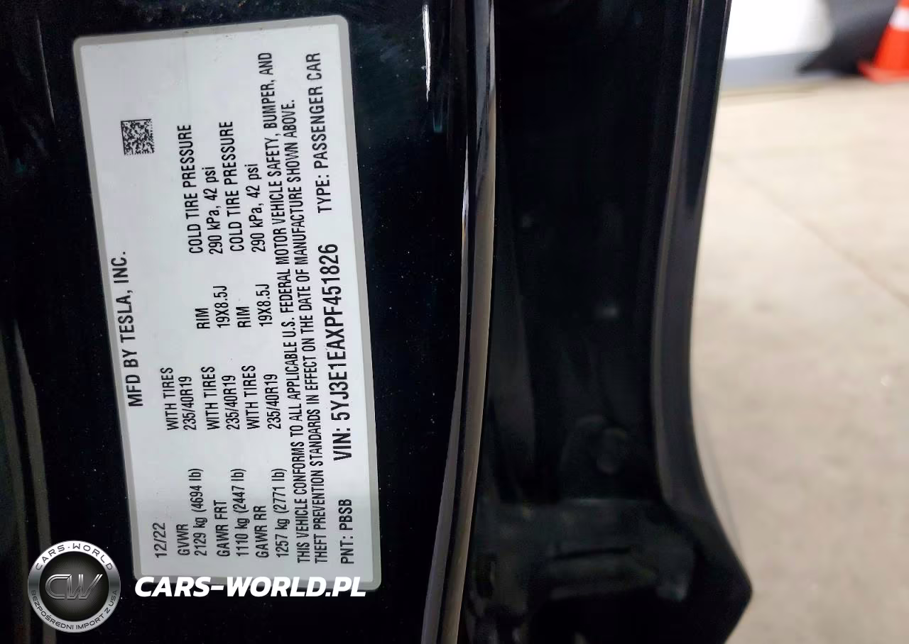 2023 Tesla Model 3 VIN:5YJ3E1EAXPF451826 - 12
