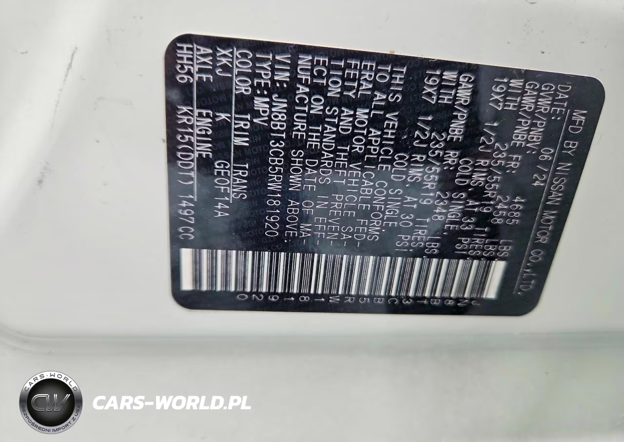 2024 Nissan Rogue Sl VIN:JN8BT3CB5RW181920 - 12