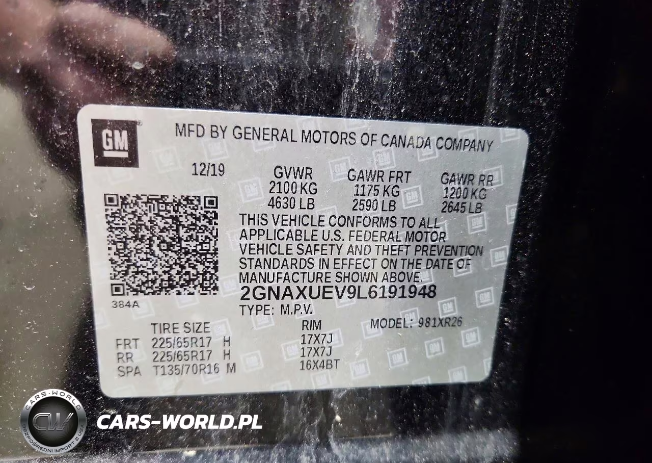 2020 Chevrolet Equinox Lt VIN:2GNAXUEV9L6191948 - 13