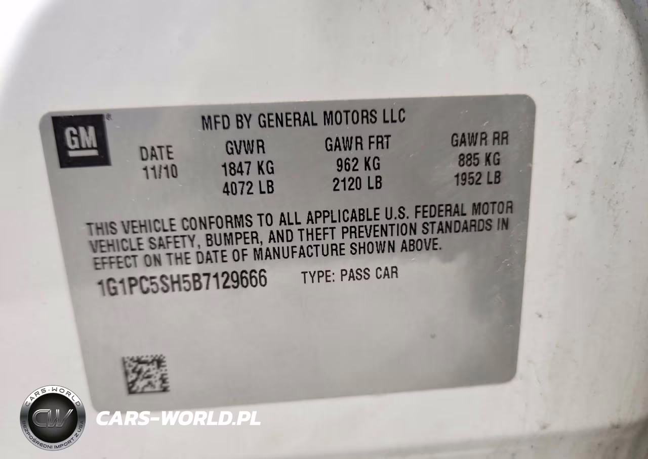 2011 Chevrolet Cruze Ls VIN:1G1PC5SH5B7129666 - 12