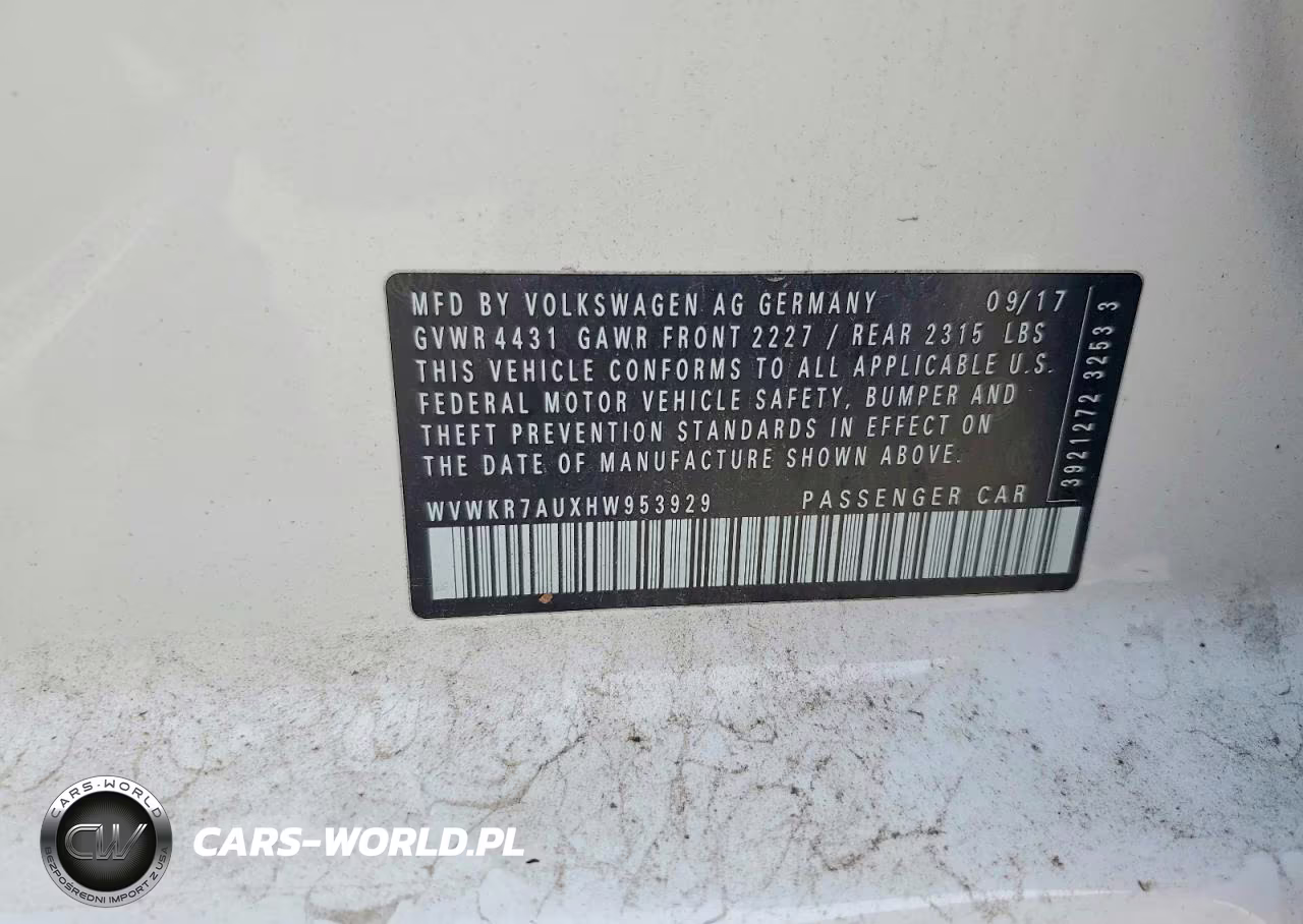 2017 Volkswagen E-Golf Se VIN:WVWKR7AUXHW953929 - 13