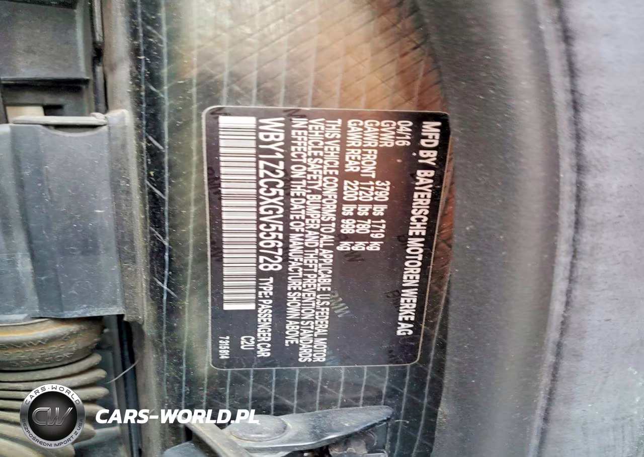 2016 BMW I3 Bev VIN:WBY1Z2C5XGV556728 - 13