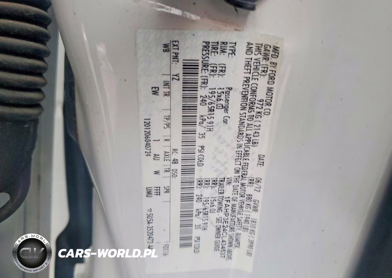 2012 Ford Focus S VIN:1FAHP3E24CL434537 - 12