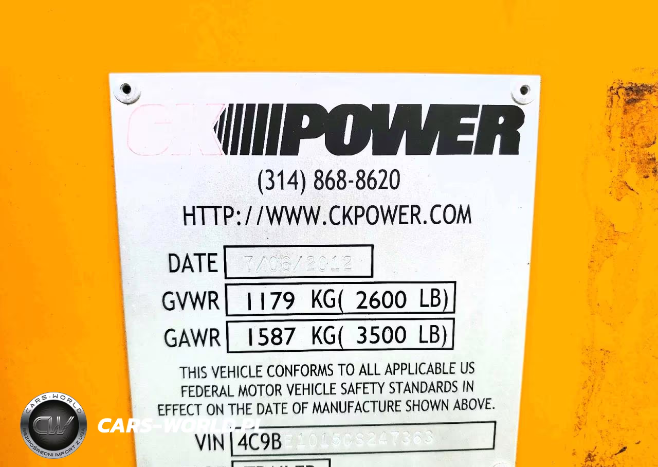 2012 Ck Power Generator VIN:4C9BE1015CS247363 - 10