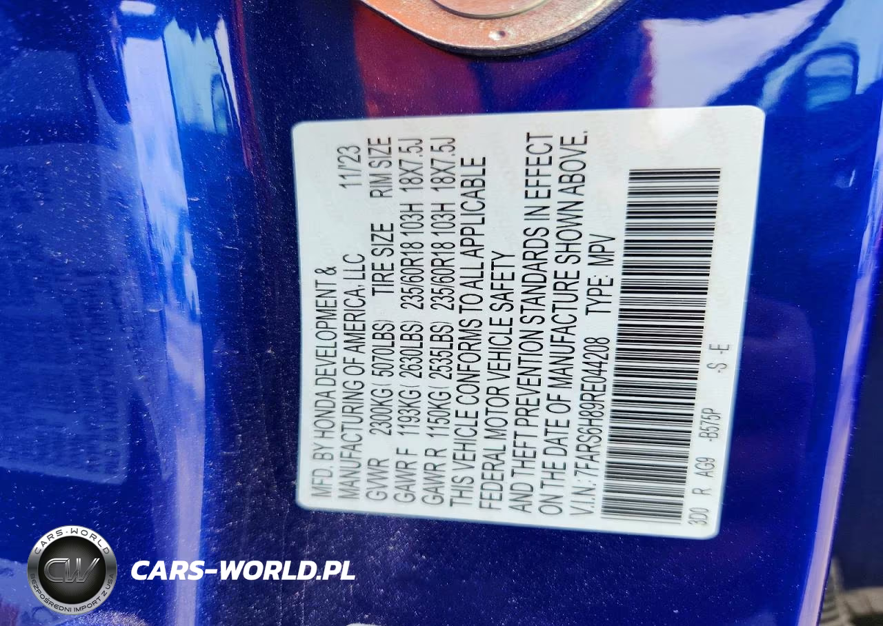 2024 Honda Cr-V Sport-L VIN:7FARS6H89RE044208 - 13