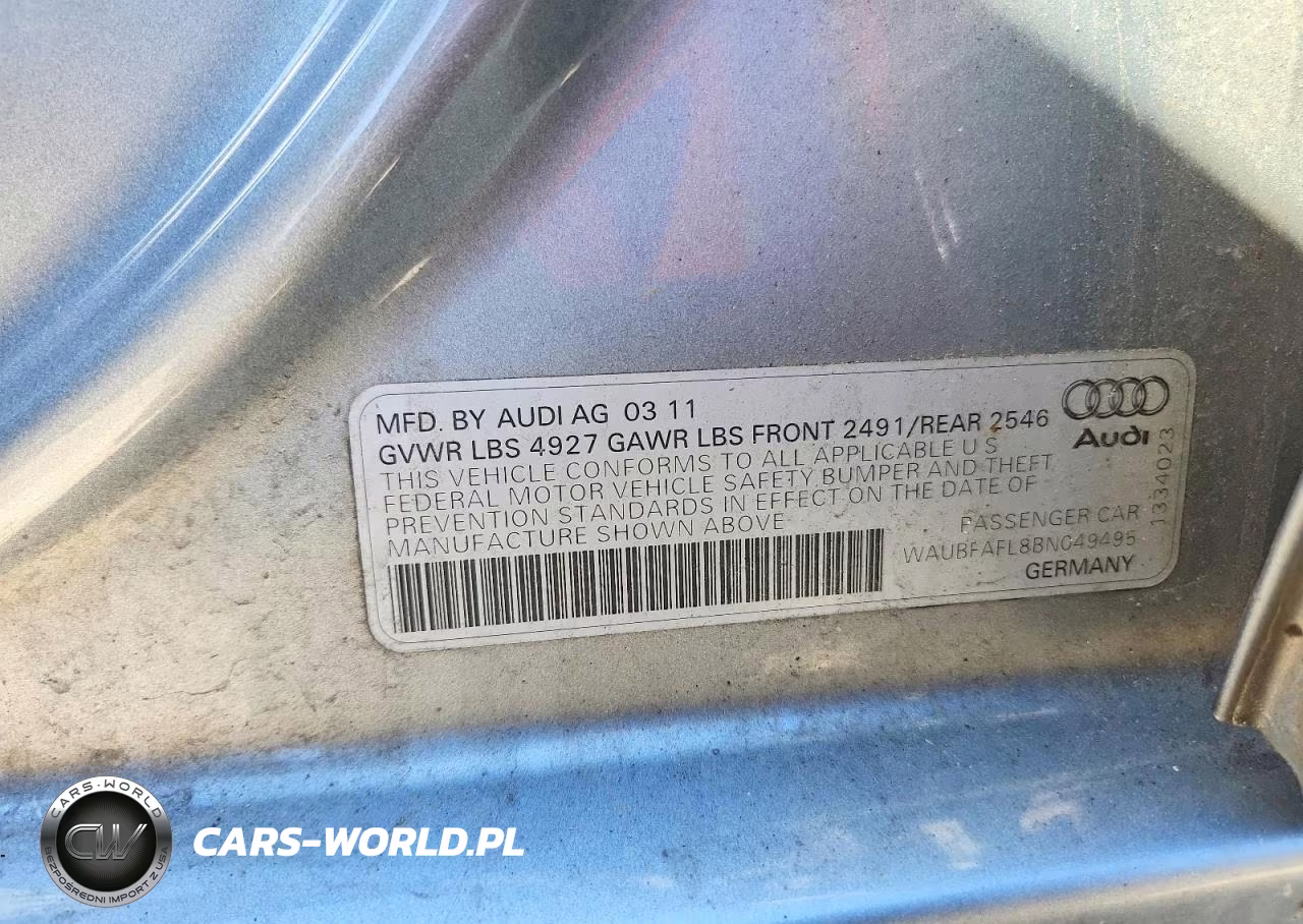 2011 Audi A4 Premium VIN:WAUBFAFL8BN049495 - 12
