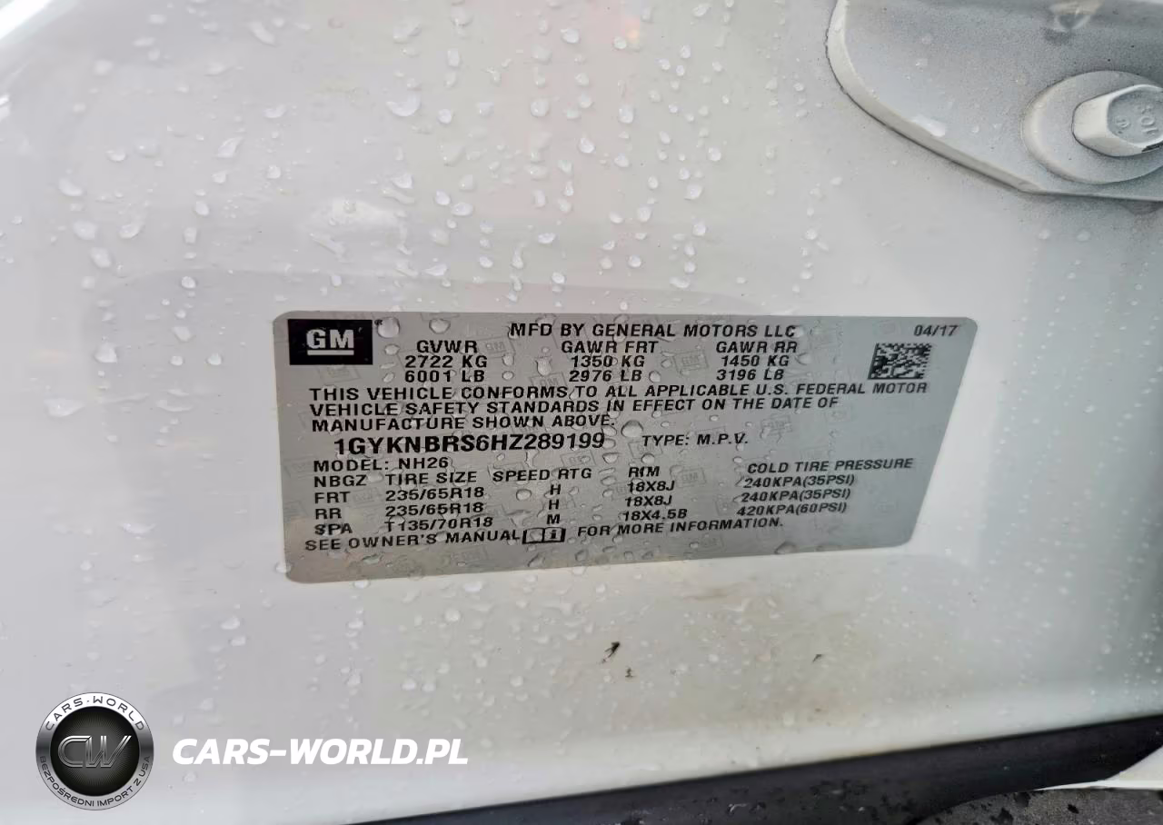 2017 Cadillac Xt5 Luxury VIN:1GYKNBRS6HZ289199 - 12