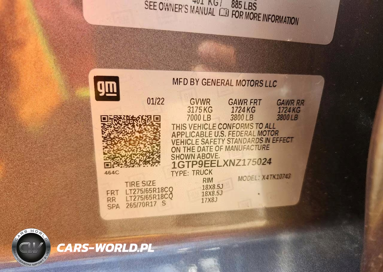 2022 GMC Sierra Limited K1500 At4 VIN:1GTP9EELXNZ175024 - 12