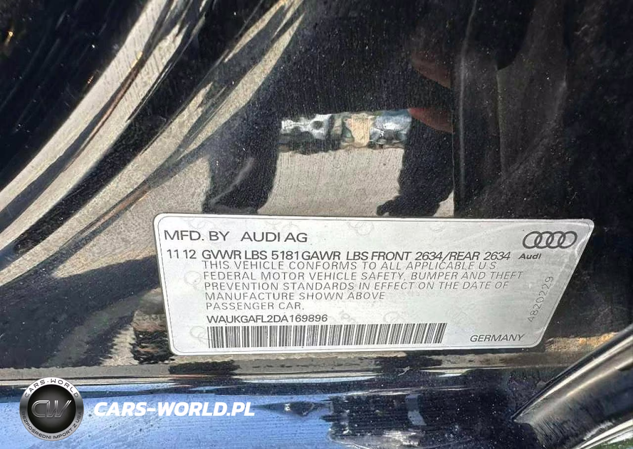 2013 Audi S4 Prestige VIN:WAUKGAFL2DA169896 - 10