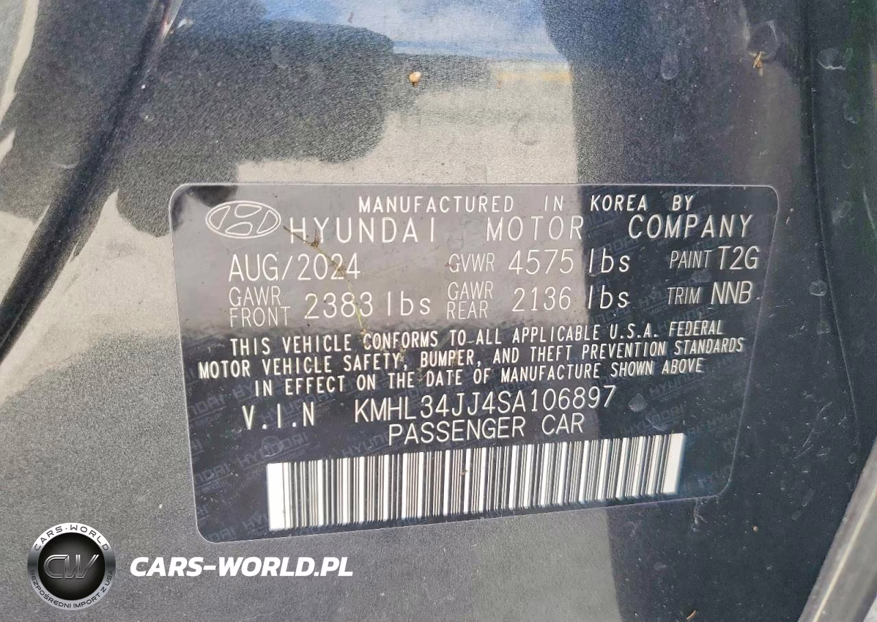 2025 Hyundai Sonata Hybrid Sel VIN:KMHL34JJ4SA106897 - 12