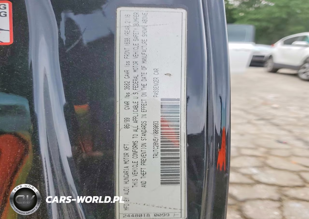 2000 Audi Tt VIN:TRUTC28N5Y1009093 - 12