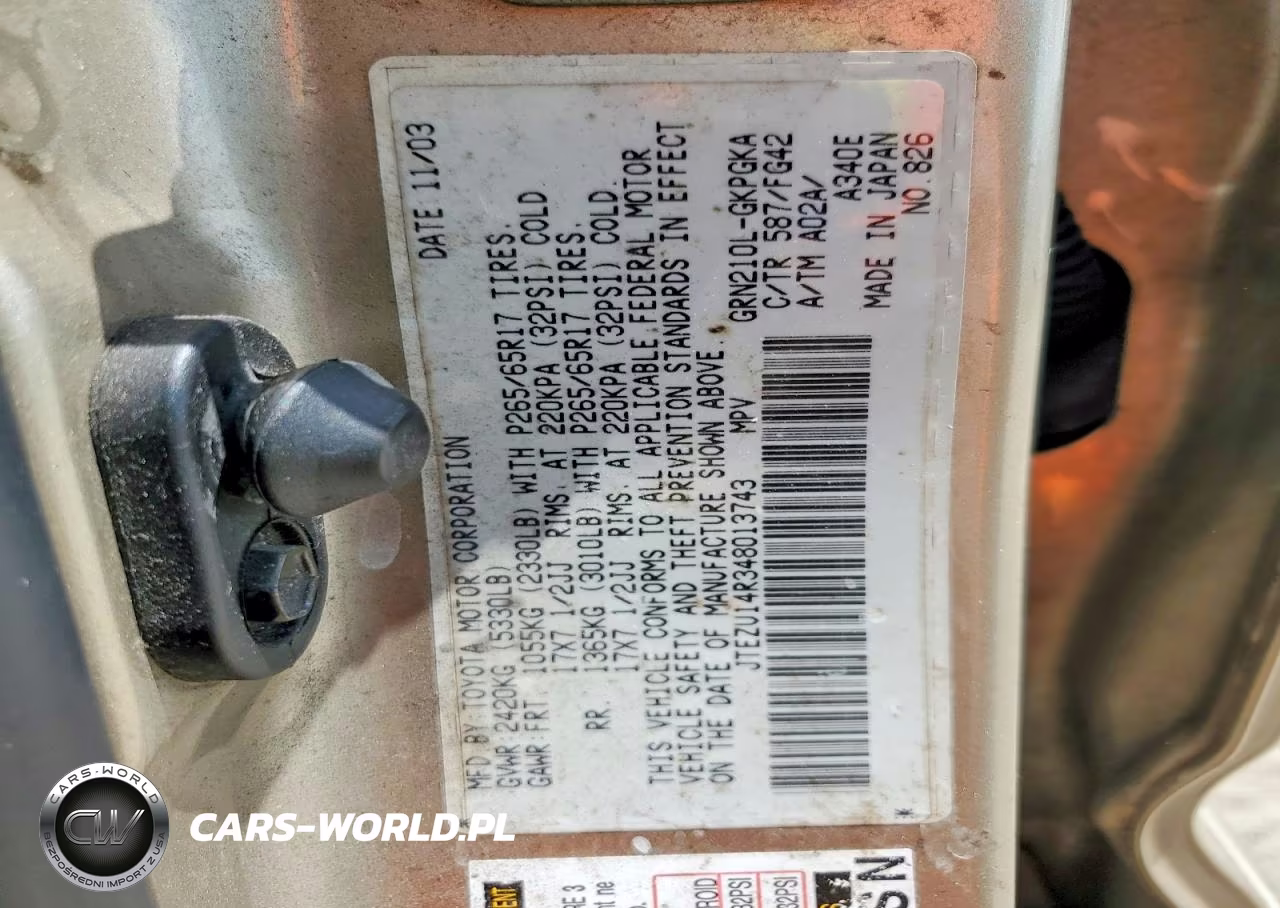 2004 Toyota 4Runner Sr5 VIN:JTEZU14R348013743 - 12
