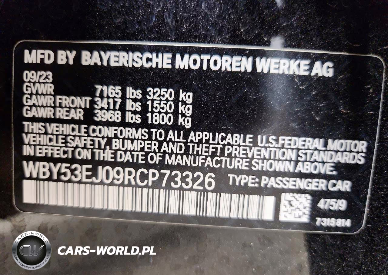 2024 BMW I7 xDrive60 VIN:WBY53EJ09RCP73326 - 14