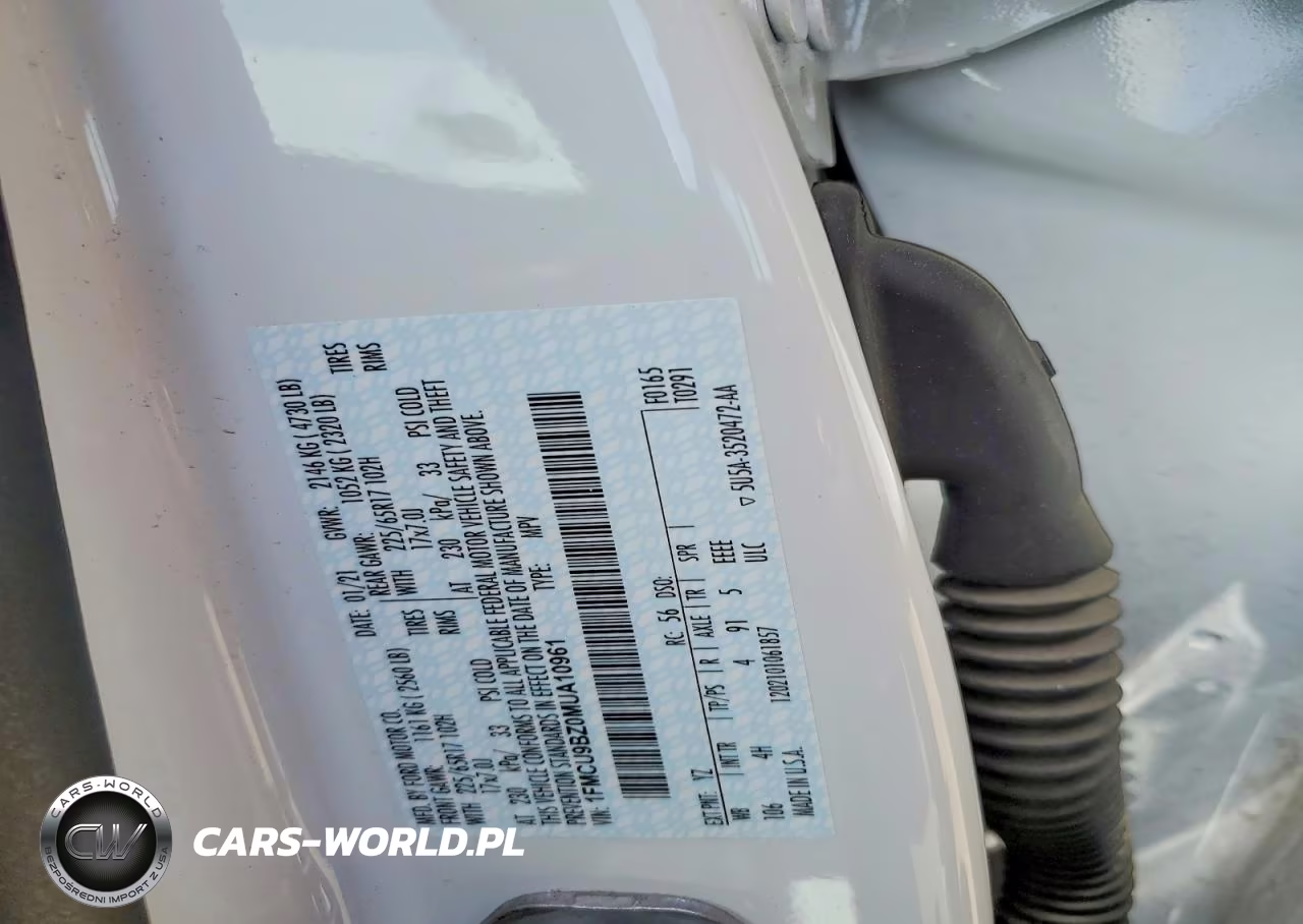 2021 Ford Escape Se VIN:1FMCU9BZ0MUA10961 - 12