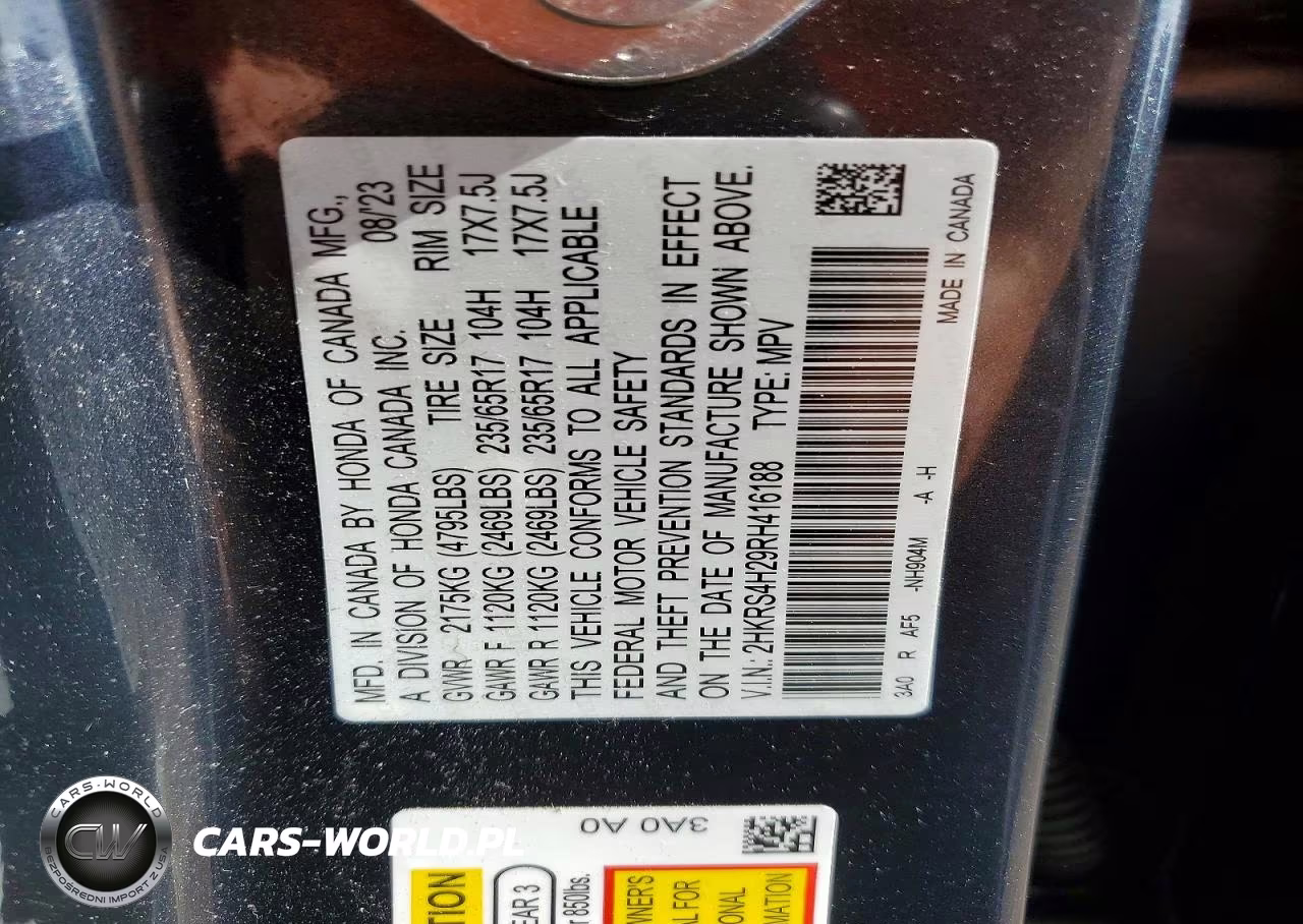 2024 Honda Cr-V Lx VIN:2HKRS4H29RH416188 - 13