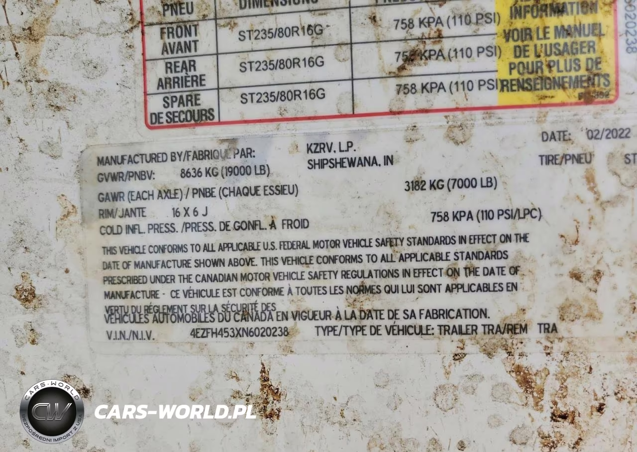 2022 Kz Kzrv Trail VIN:4EZFH453XN6020238 - 10