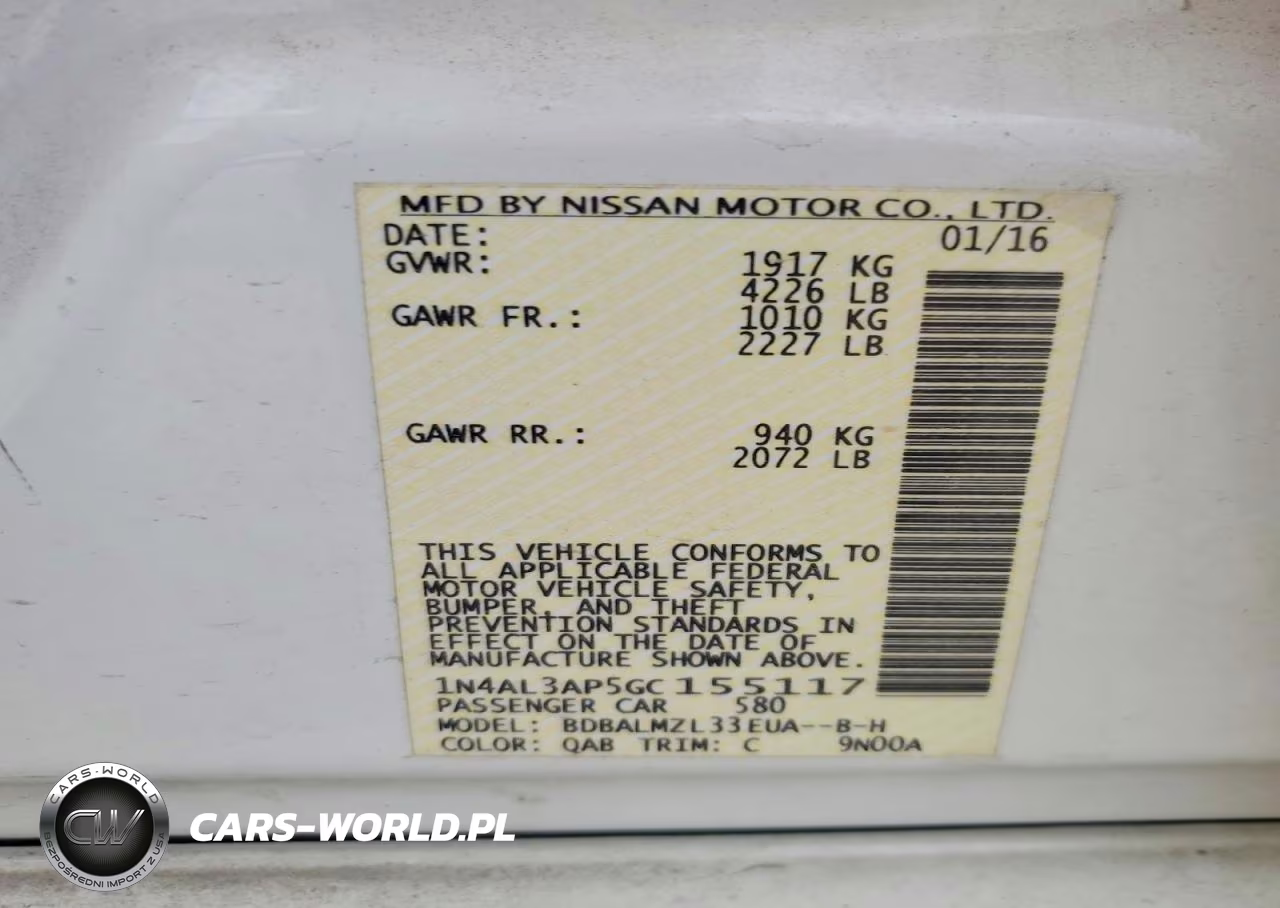 2016 Nissan Altima 2.5 Sv VIN:1N4AL3AP5GC155117 - 12