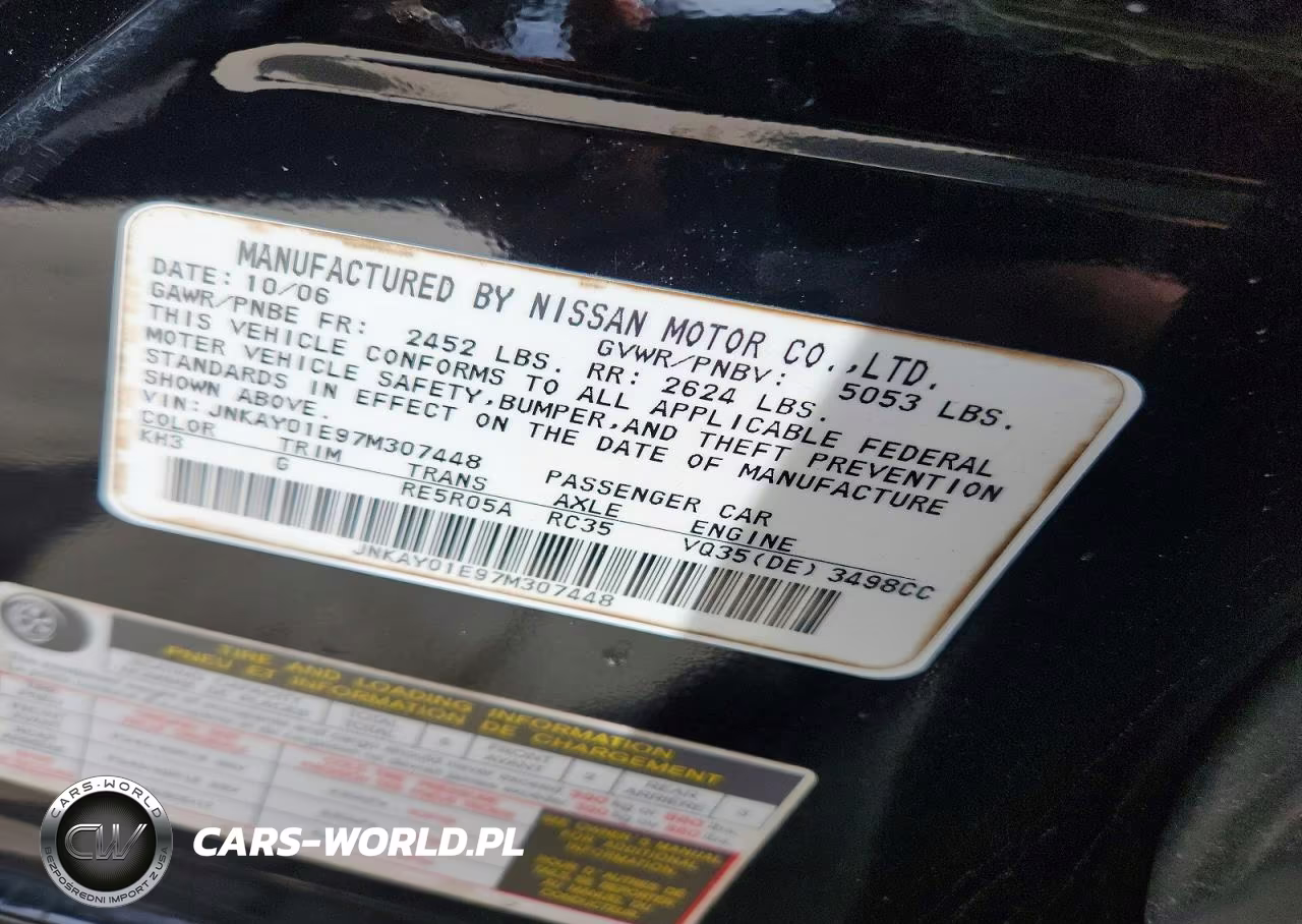2007 Infiniti M35 Base VIN:JNKAY01E97M307448 - 12