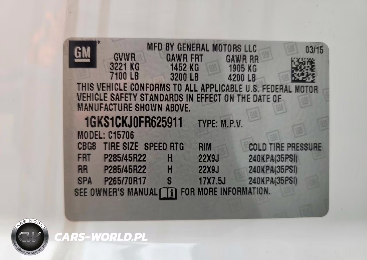 2015 GMC Yukon Denali VIN:1GKS1CKJ0FR625911 - 13