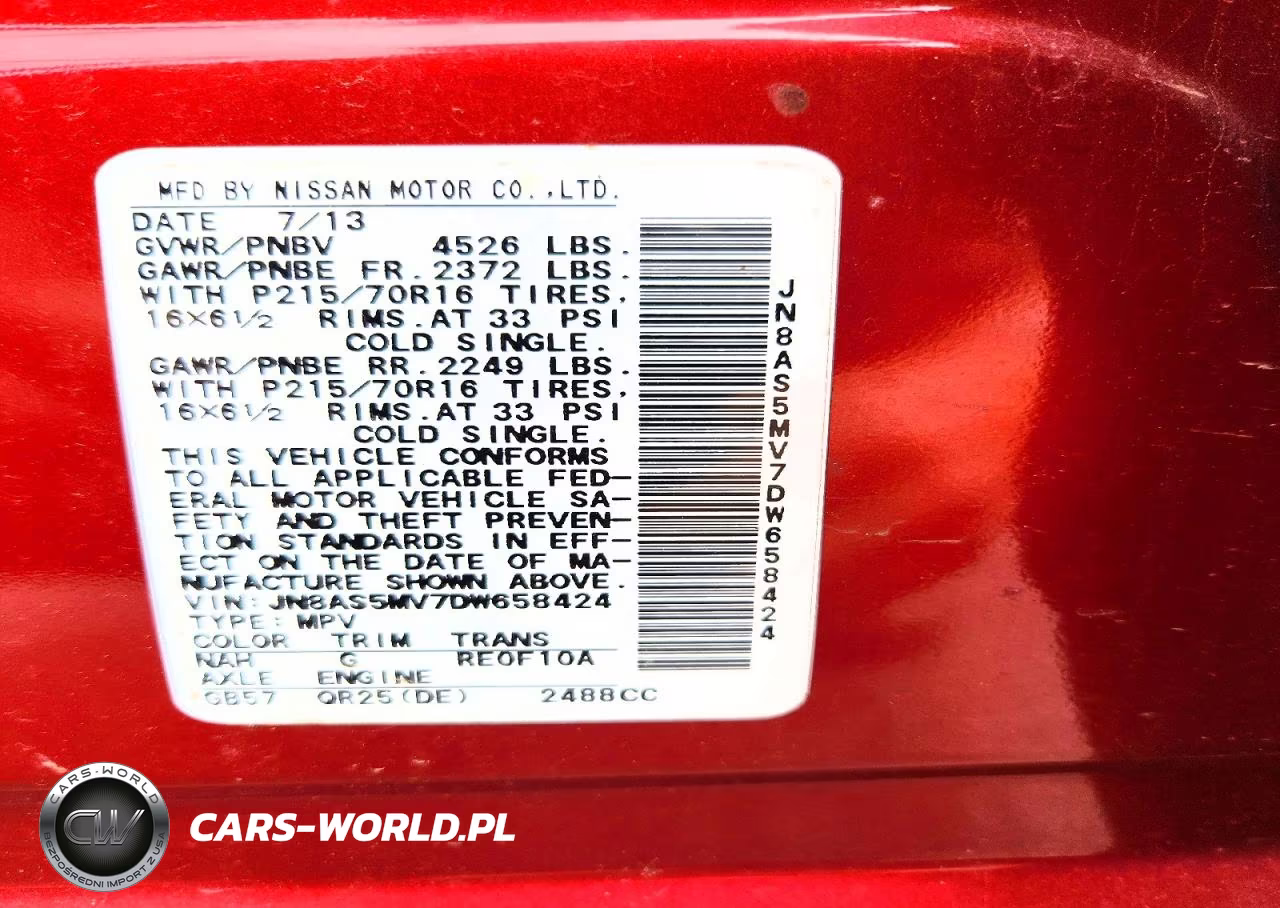 2013 Nissan Rogue S VIN:JN8AS5MV7DW658424 - 13