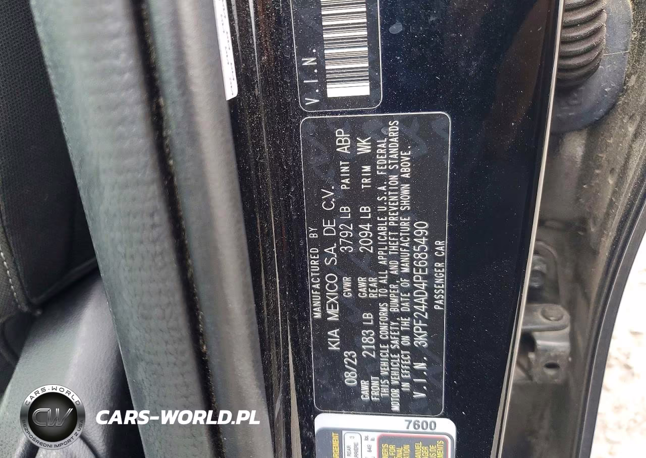 2023 Kia Forte Lx VIN:3KPF24AD4PE685490 - 12
