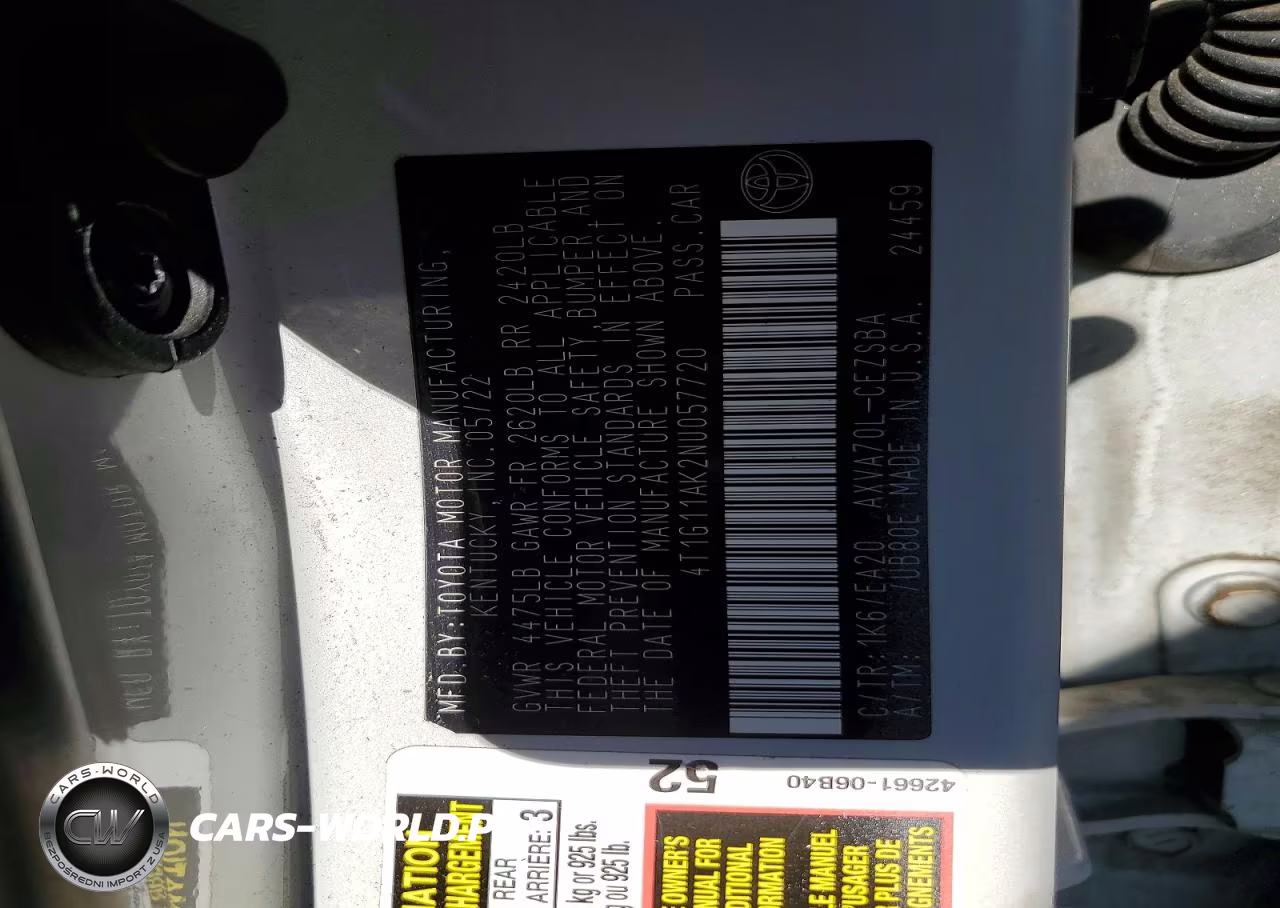 2022 Toyota Camry Se VIN:4T1G11AK2NU057720 - 13