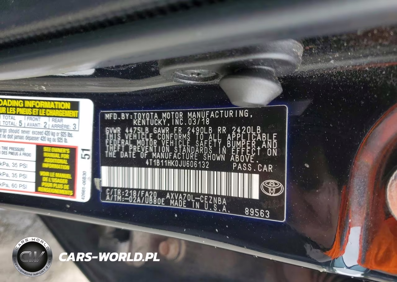 2018 Toyota Camry Le VIN:4T1B11HK0JU606132 - 13
