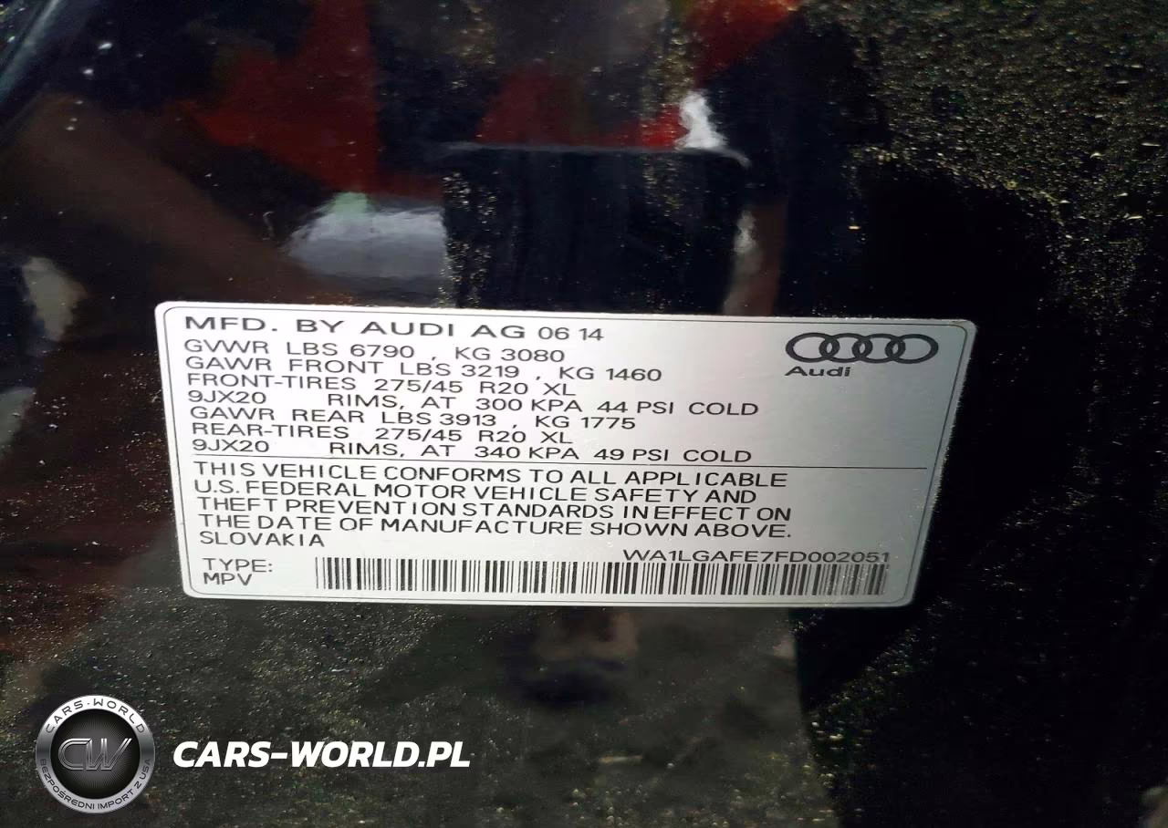 2015 Audi Q7 Premium Plus VIN:WA1LGAFE7FD002051 - 13