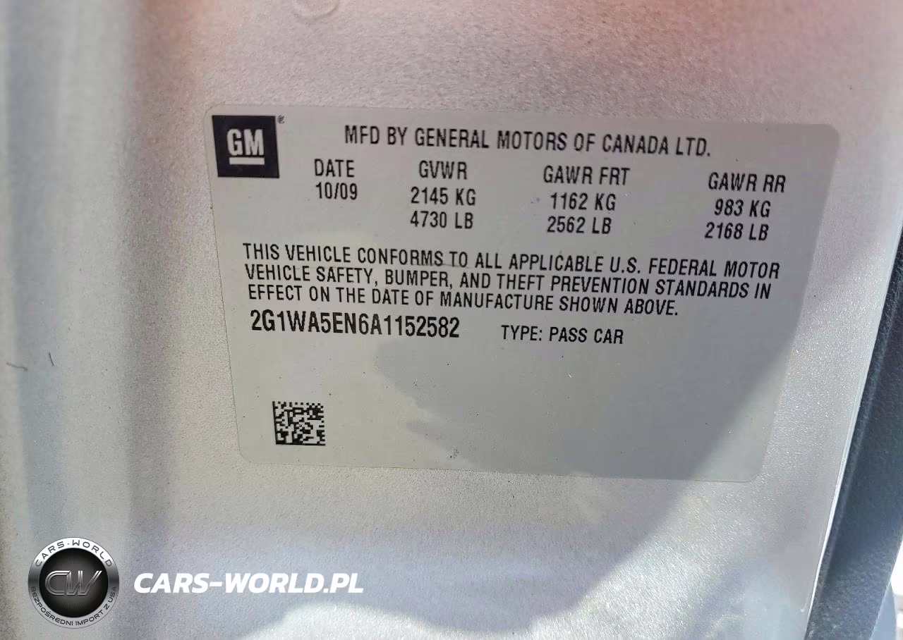 2010 Chevrolet Impala Ls VIN:2G1WA5EN6A1152582 - 12