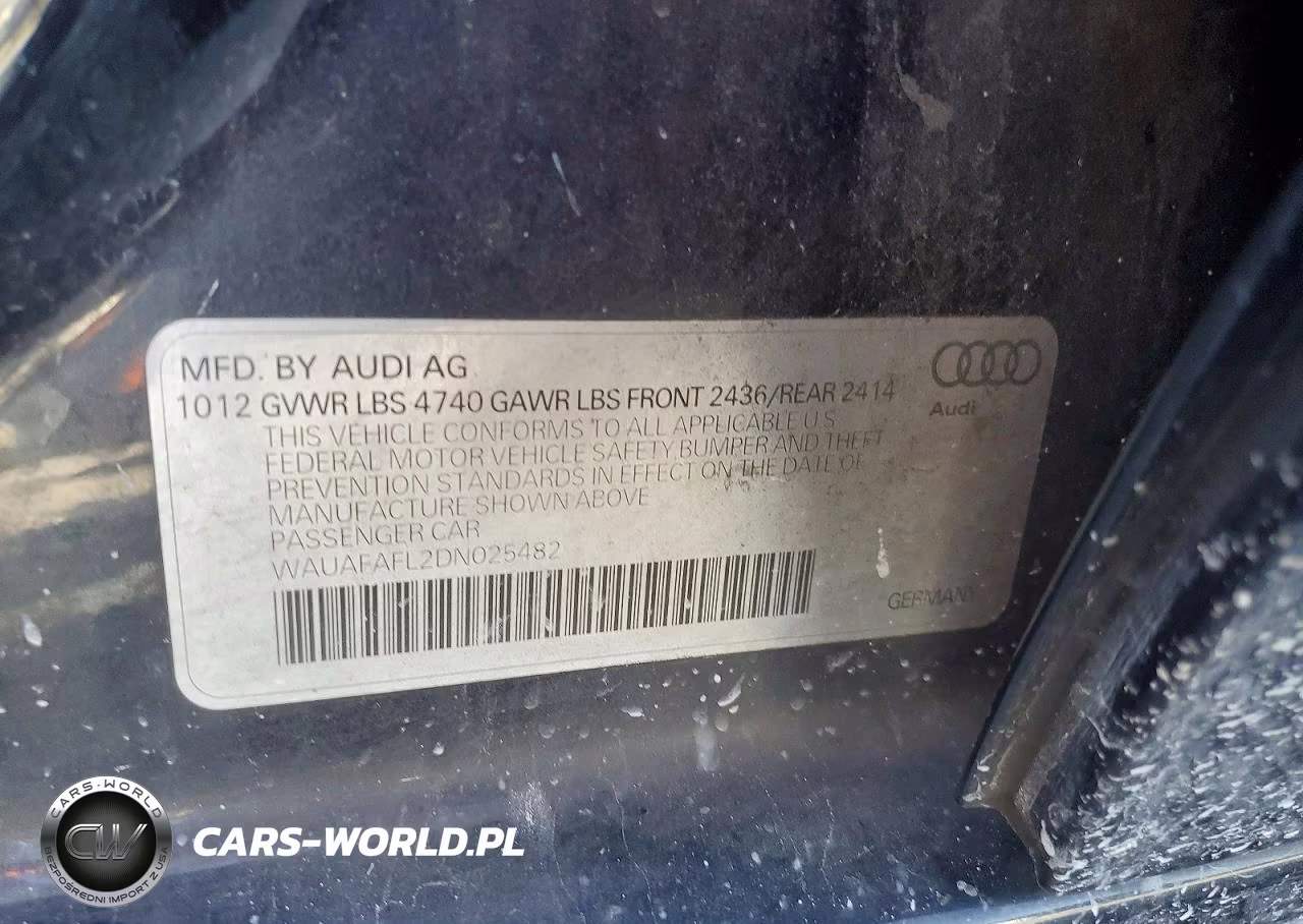 2013 Audi A4 Premium VIN:WAUAFAFL2DN025482 - 12