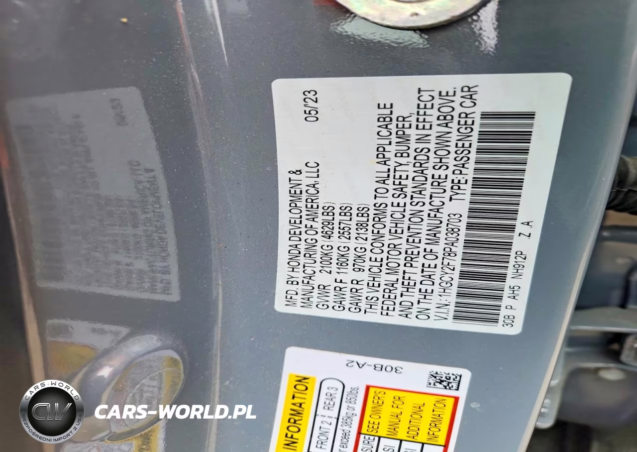 2023 Honda Accord Hybrid Sport-L VIN:1HGCY2F78PA038703 - 13