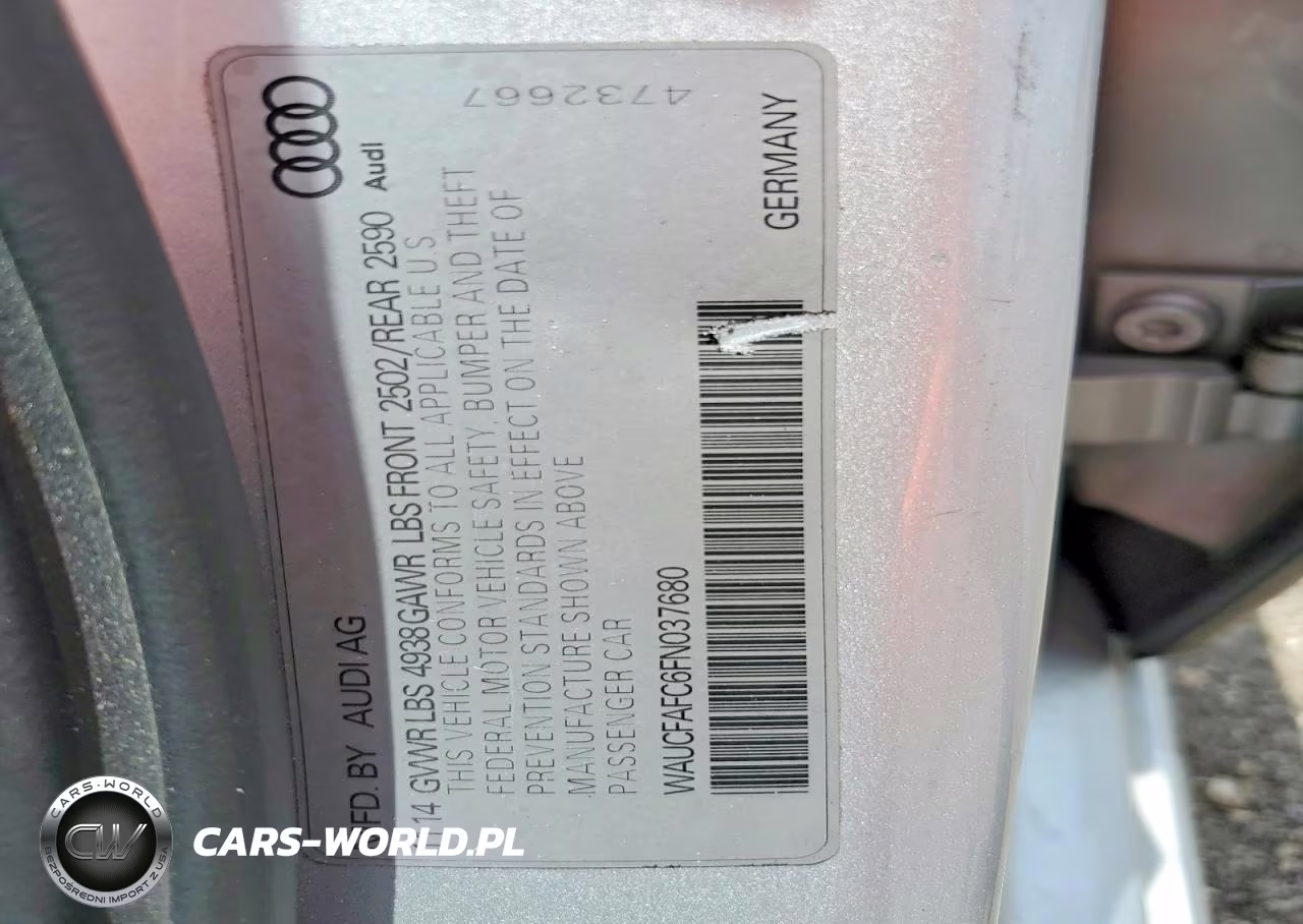 2015 Audi A6 Premium VIN:WAUCFAFC6FN037680 - 12