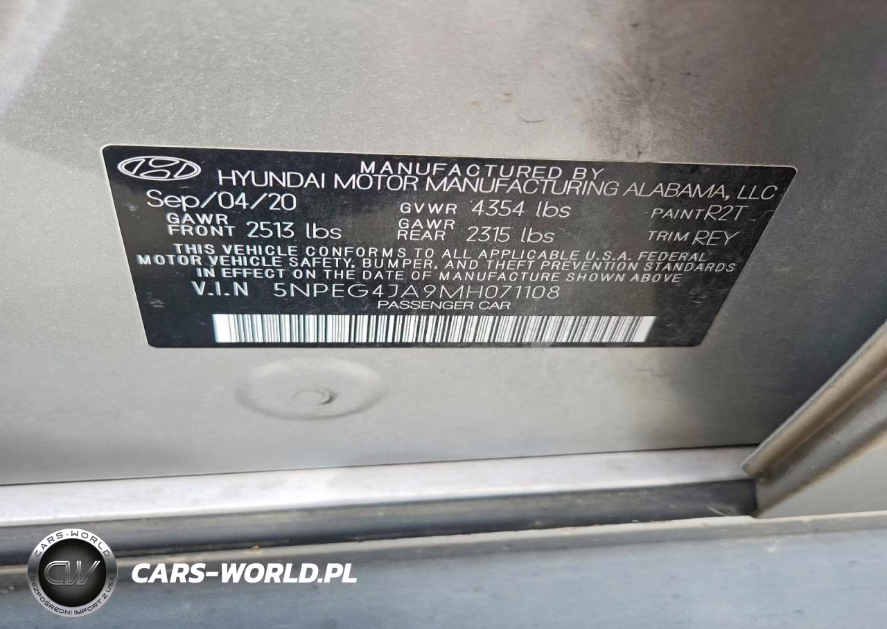 2021 Hyundai Sonata Se VIN:5NPEG4JA9MH071108 - 12