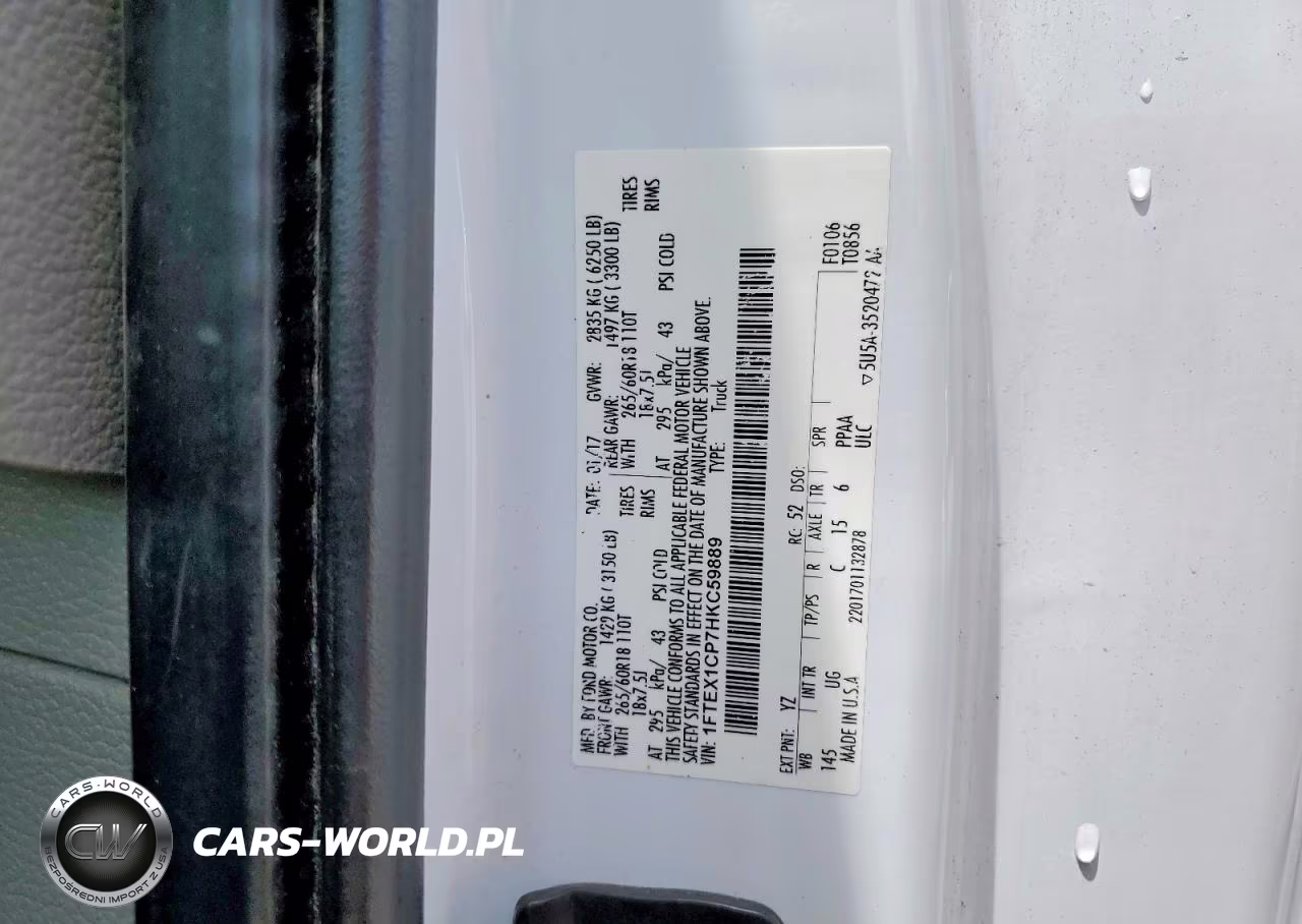2017 Ford F150 Super Cab VIN:1FTEX1CP7HKC59889 - 12