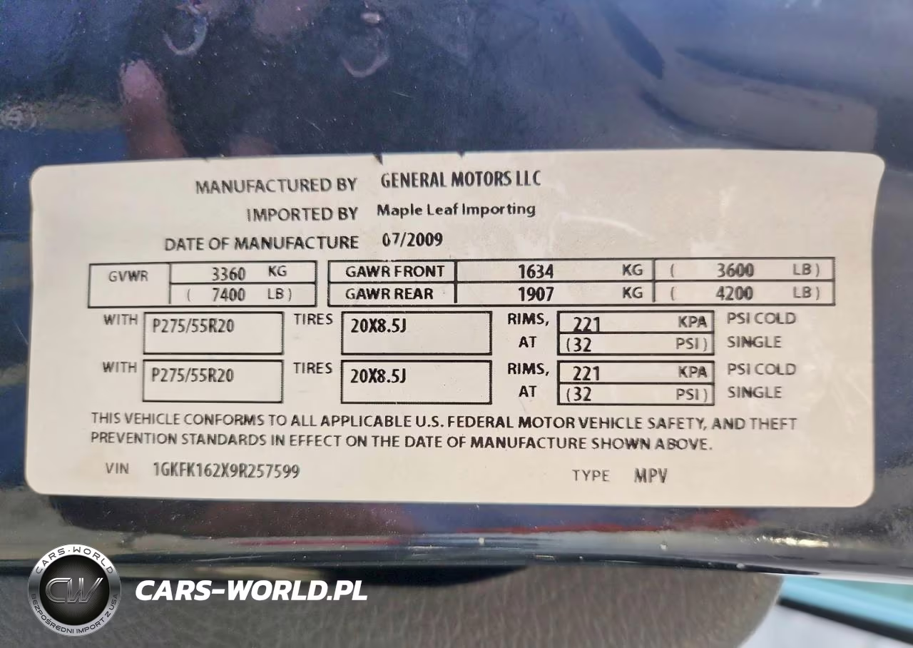 2009 GMC Yukon Denali Xl VIN:1GKFK162X9R257599 - 13