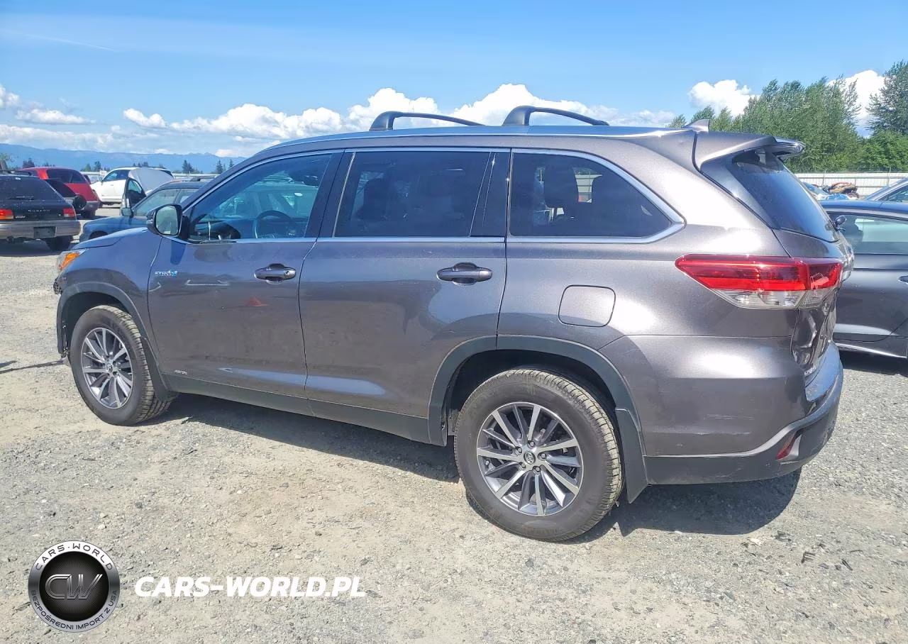 2019 Toyota Highlander Hybrid Xle VIN:5TDJGRFH7KS053778 - 2