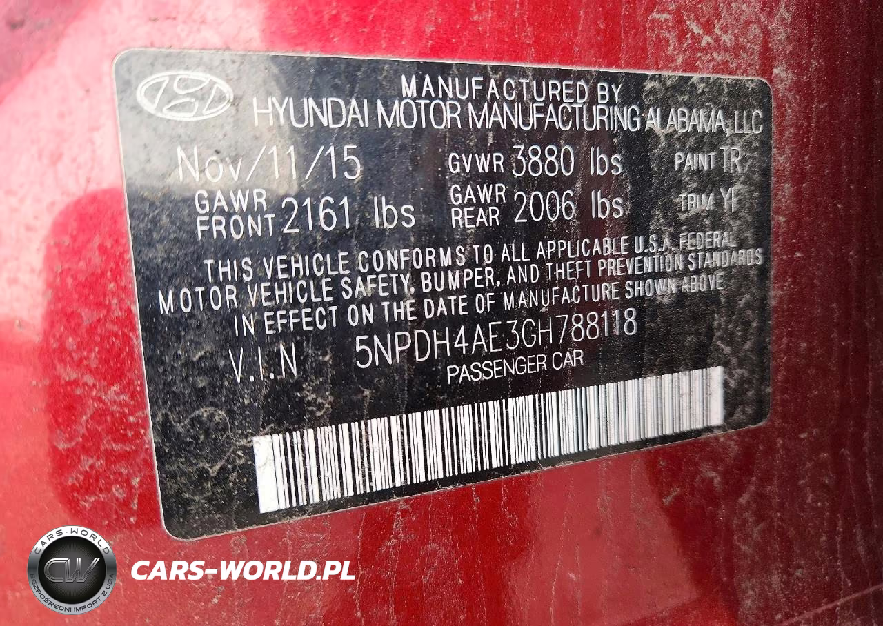 2016 Hyundai Elantra Se VIN:5NPDH4AE3GH788118 - 12