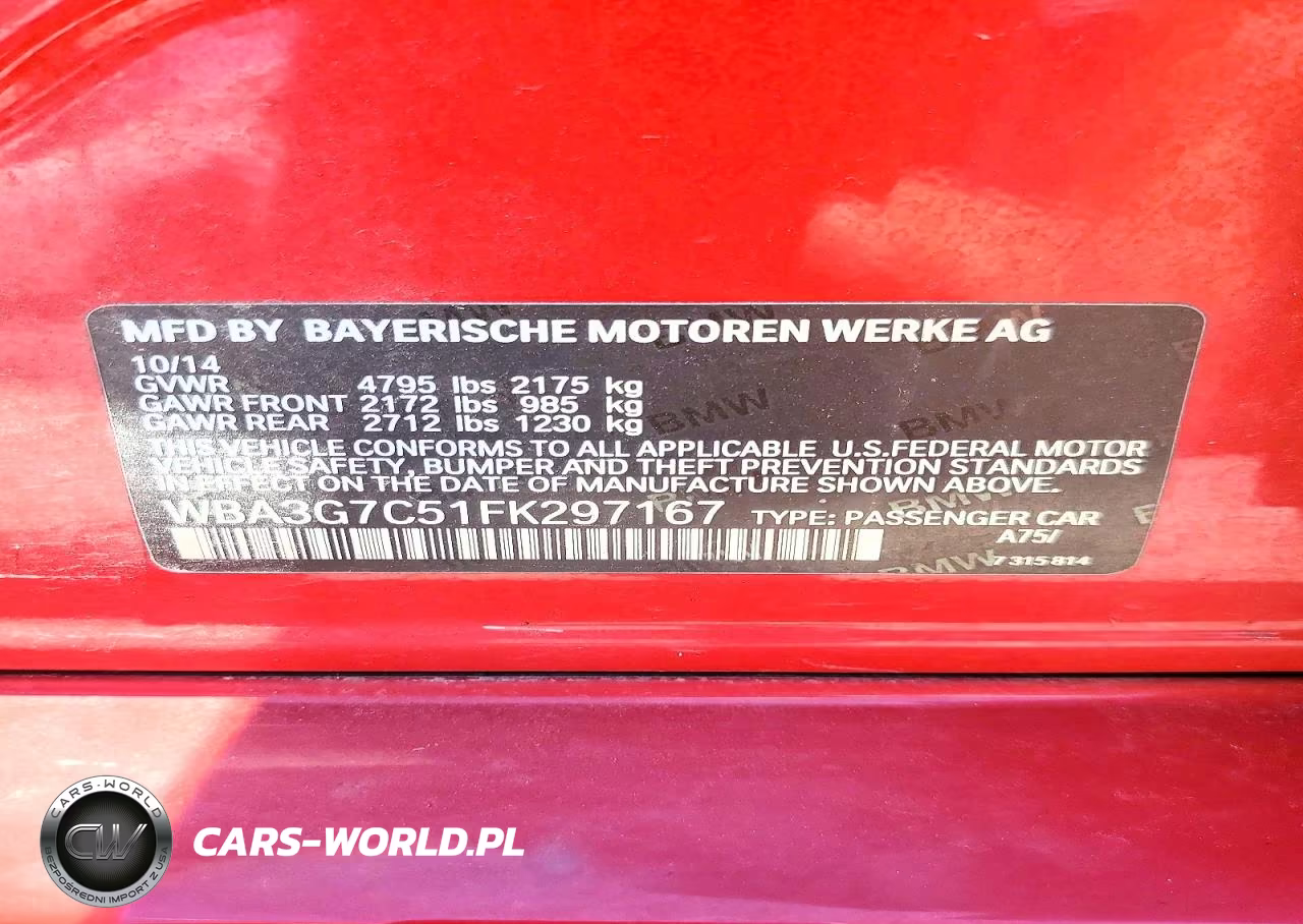 2015 BMW 328 Xi VIN:WBA3G7C51FK297167 - 14