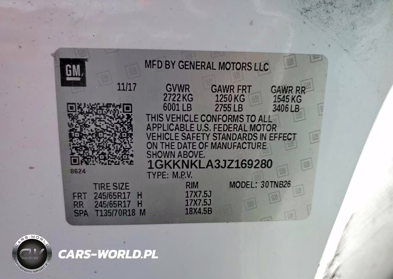 2018 GMC Acadia Sle VIN:1GKKNKLA3JZ169280 - 12