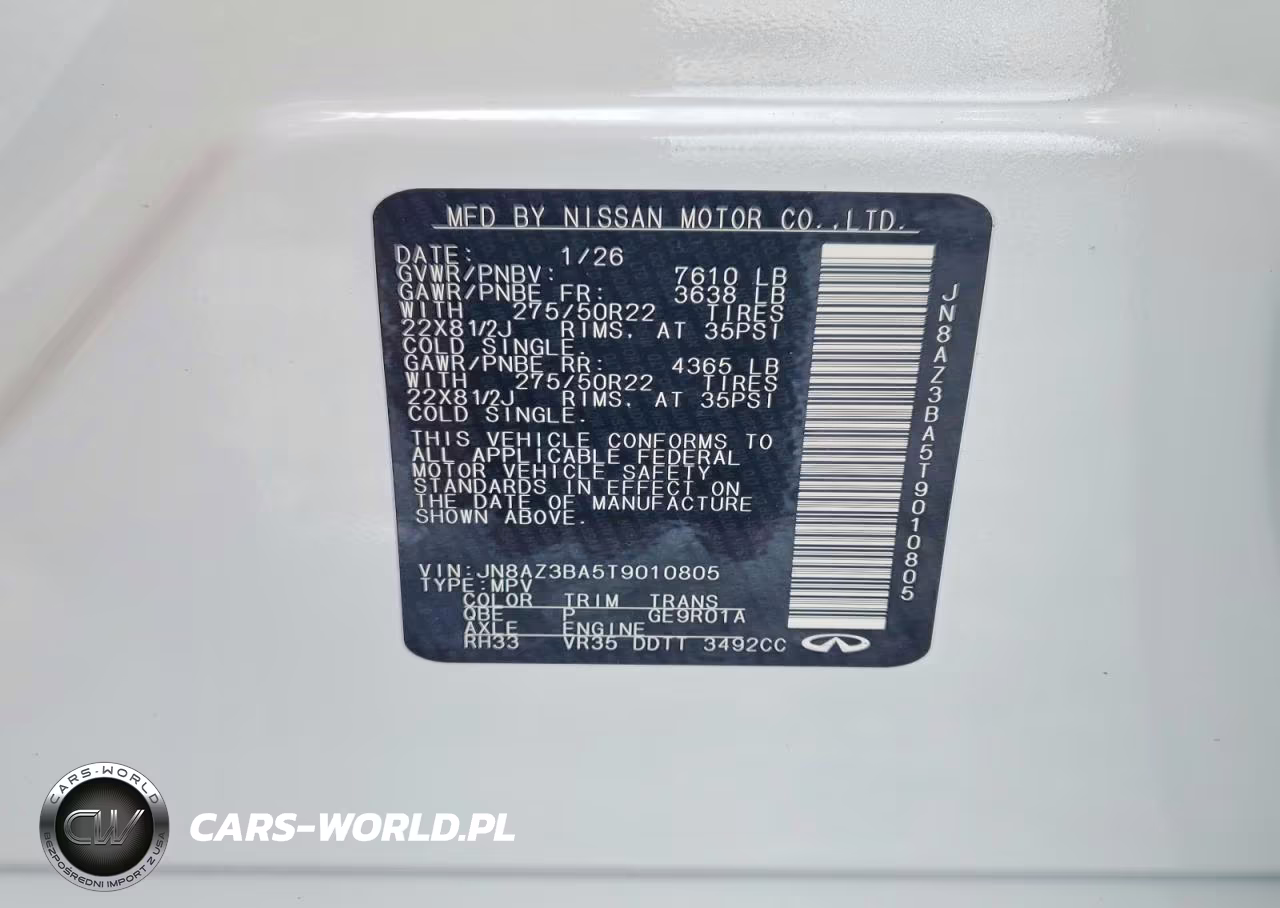 2026 Infiniti Qx80 Luxe VIN:JN8AZ3BA5T9010805 - 14