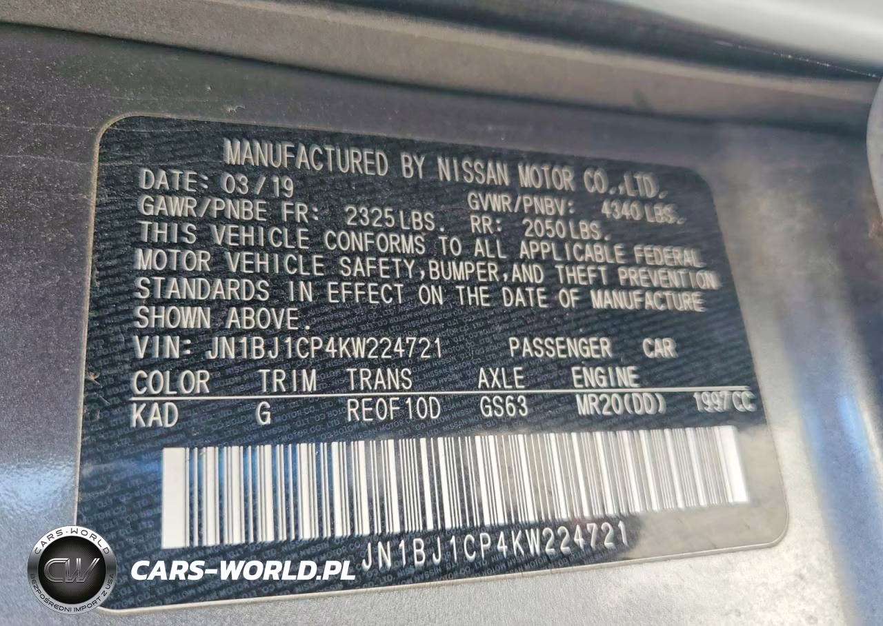 2019 Nissan Rogue Sport S VIN:JN1BJ1CP4KW224721 - 13