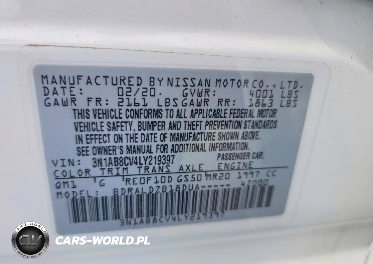 2020 Nissan Sentra Sv VIN:3N1AB8CV4LY219397 - 12