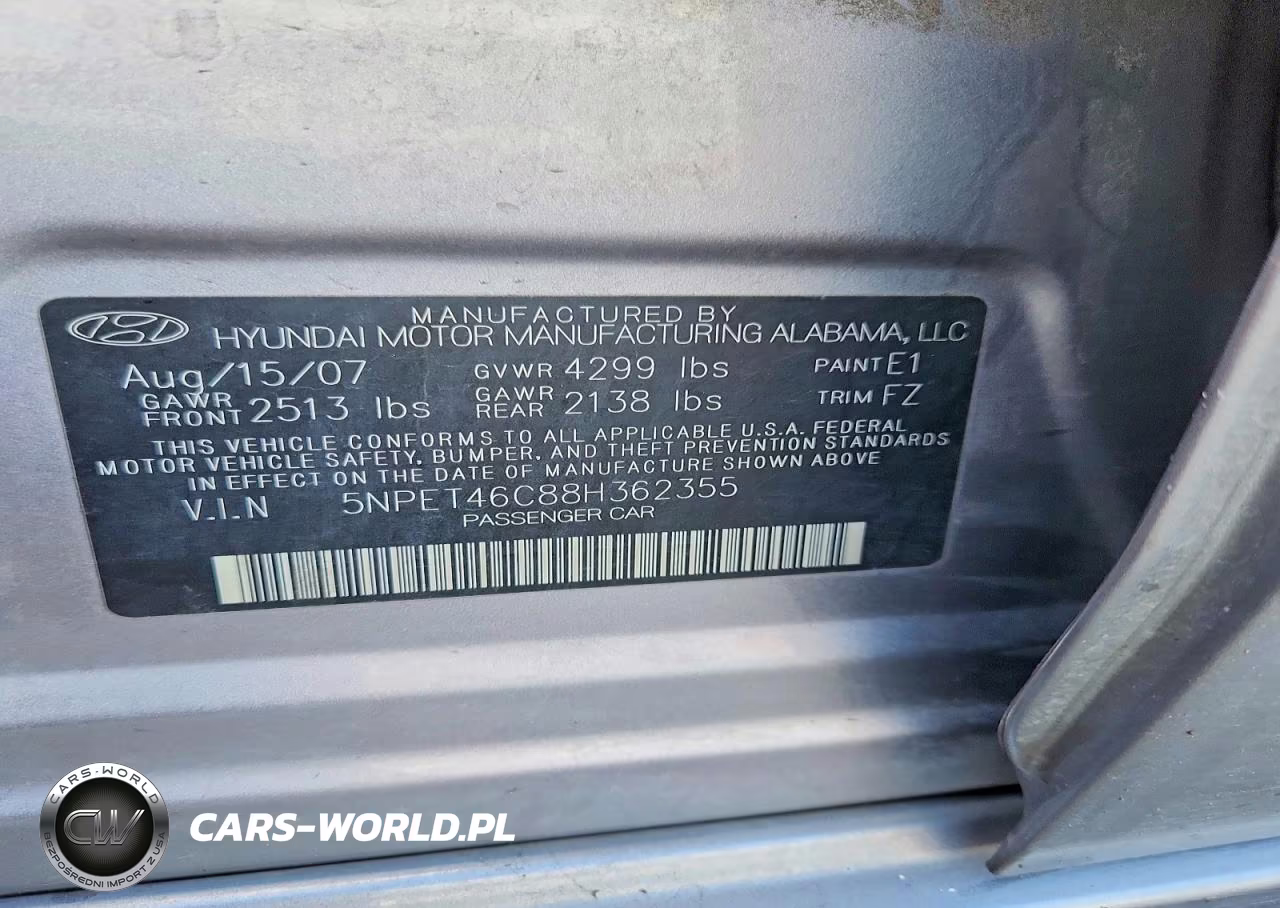 2008 Hyundai Sonata Hyb Ltd VIN:5NPET46C88H362355 - 12