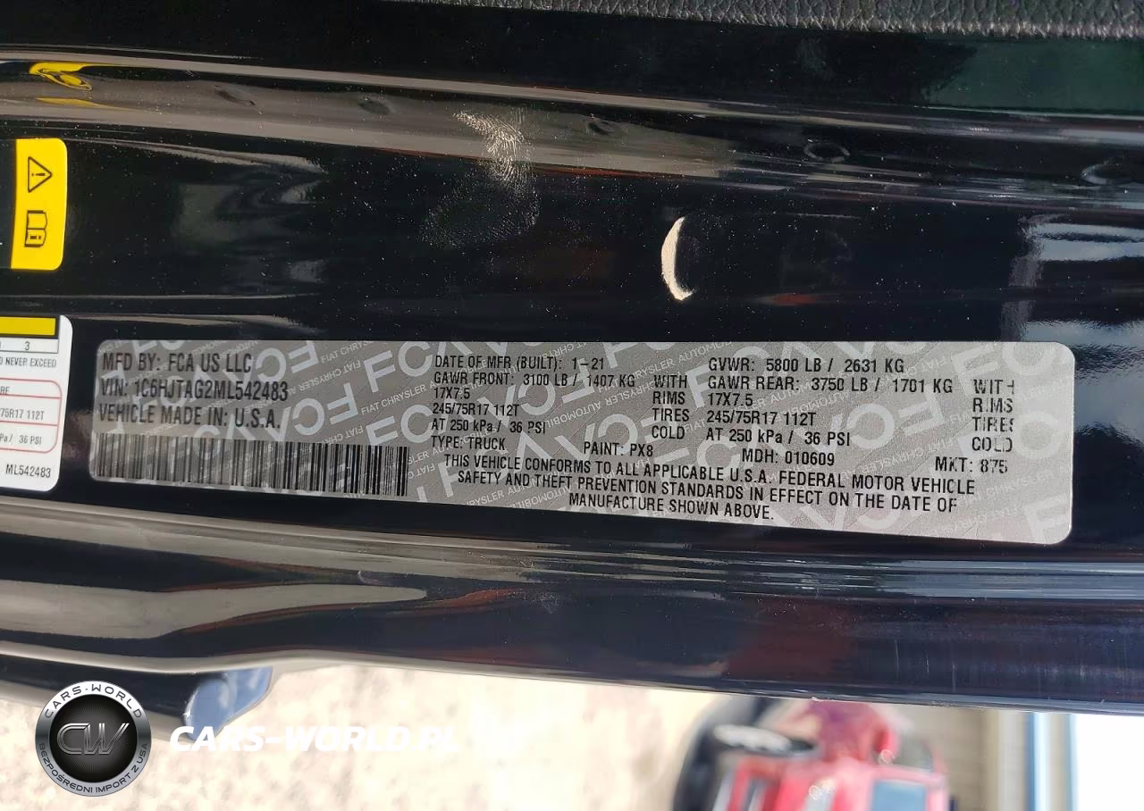2021 Jeep Gladiator Sport VIN:1C6HJTAG2ML542483 - 12