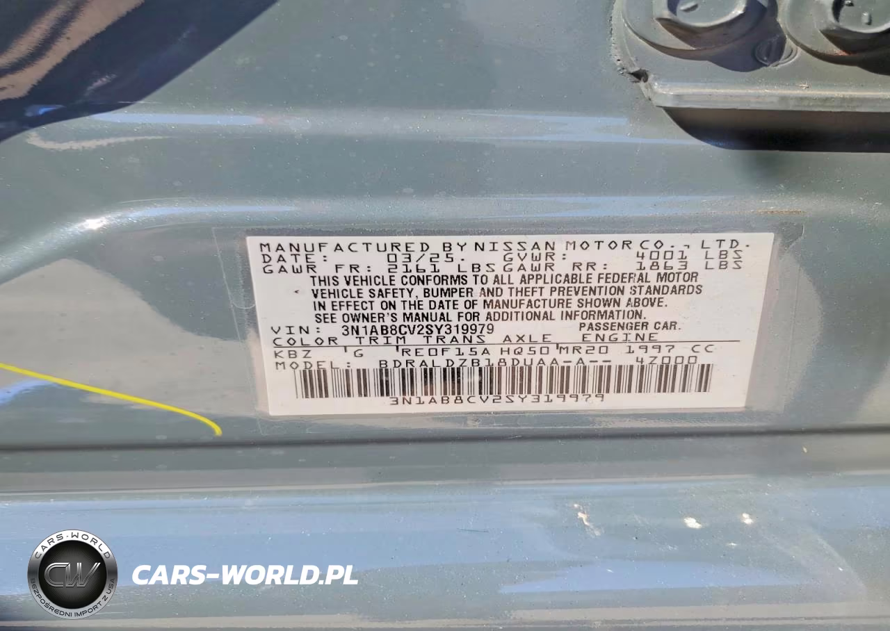 2025 Nissan Sentra Sv VIN:3N1AB8CV2SY319979 - 12