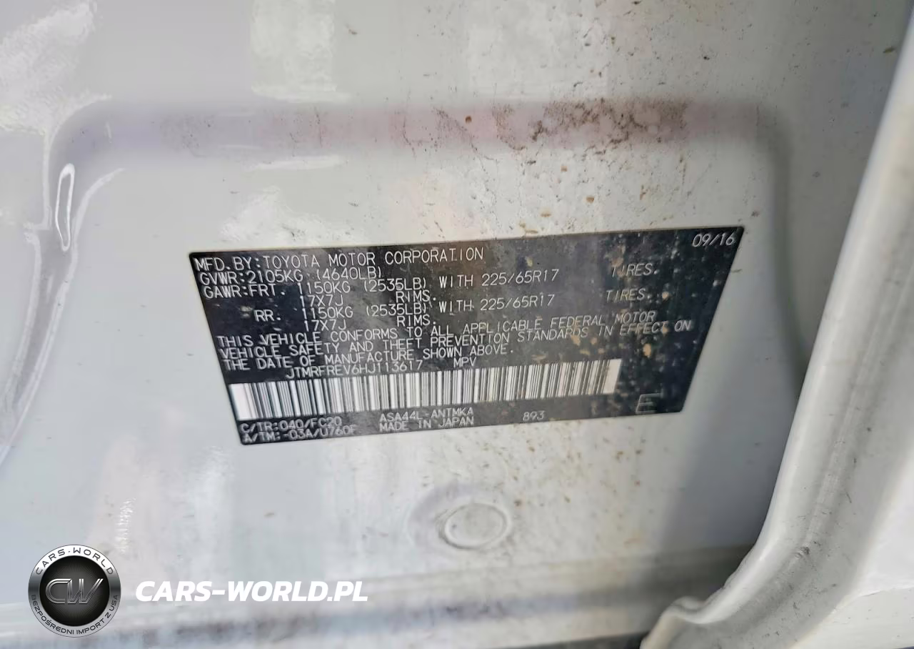 2017 Toyota Rav4 Xle VIN:JTMRFREV6HJ113617 - 13