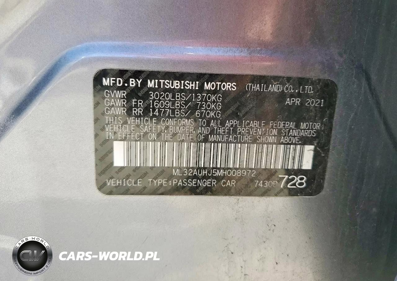 2021 Mitsubishi Mirage Es VIN:ML32AUHJ5MH008972 - 13